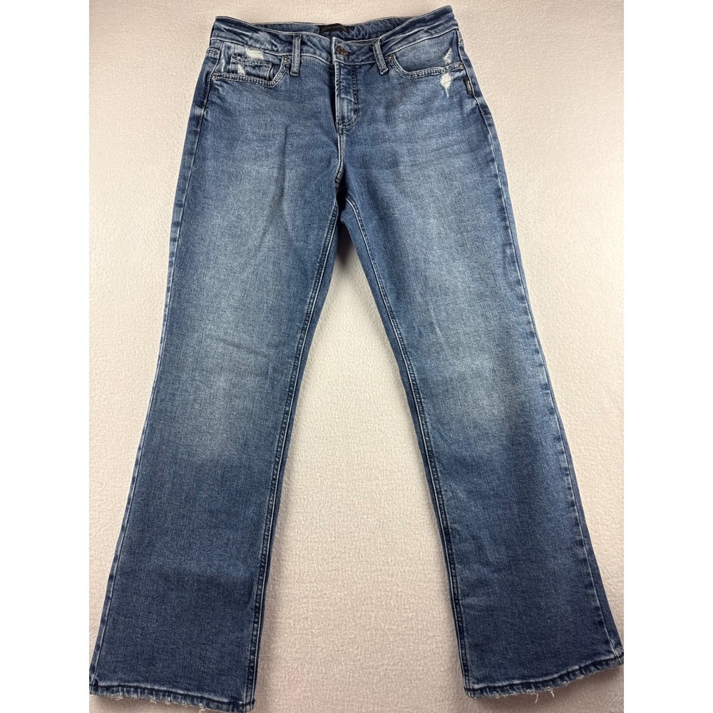 Silver Jeans Co Suki Slim Bootcut Jeans Medium Wash Distressed W31‎ L31